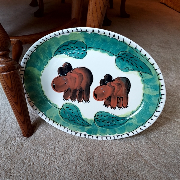 Table Arts 15x10 inch bear oval platter - Picture 8 of 12